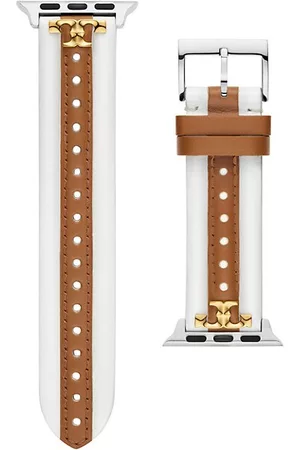 T Monogram Tory Watch, Leather/Gold-Tone Stainless Steel: Women's Designer  Strap Watches