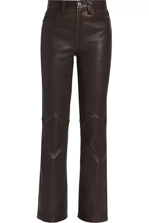 Faye Ultra HighRise Bootcut Leather Pant  Premium Italian Fabric