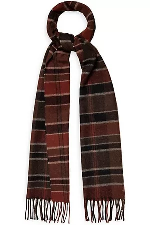 Brown Dots Wool and Silk Scarf - Eton