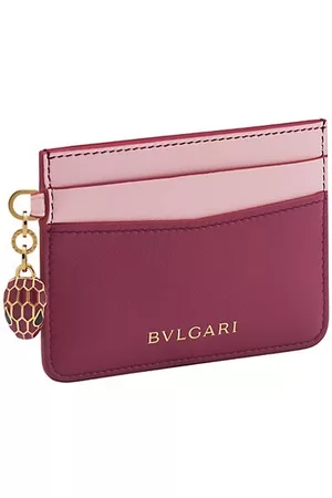 Bvlgari Women Handbags - Serpenti Colorblock Leather Card Case