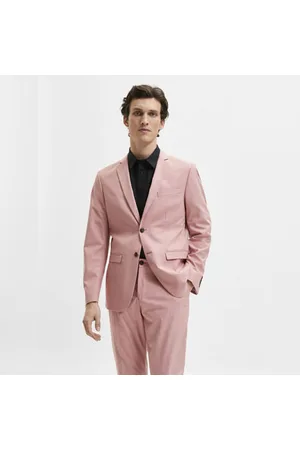 Mens Pink 3 Piece Suit Handmade Grooms Wedding Slim Fit Dinner Tuxedo Coat  Pants | eBay