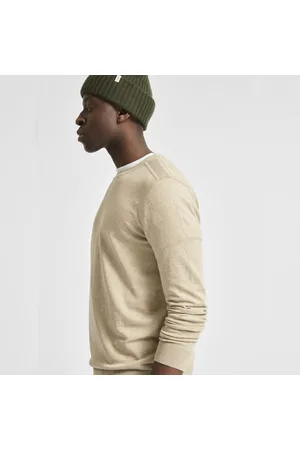 Light Brown Crew Neck Pullover|278128503