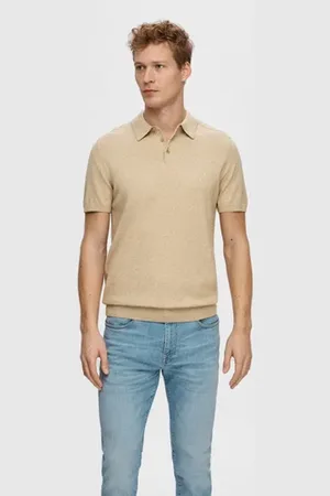 SELECTED Brown Knitted Polo