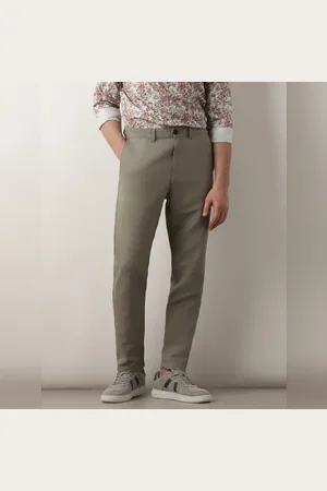 SELECTED Green Mid Rise Slim Fit Pants