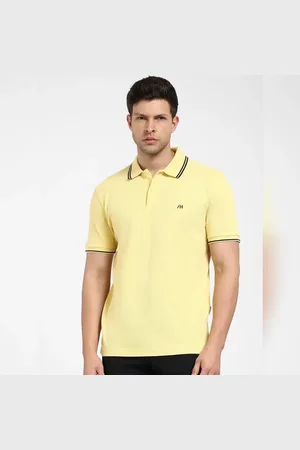 SELECTED Yellow Organic Cotton Polo T-shirt