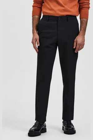 SELECTED Black Mid Rise Tailored Trousers