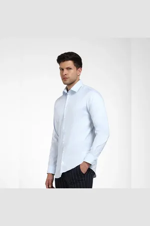 SELECTED Light Blue Cotton Full Sleeves Shirt