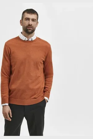 SELECTED Orange Crew Neck Pullover