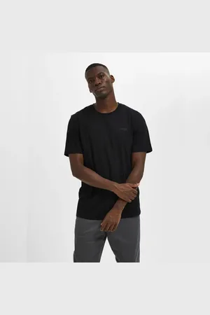 SELECTED Black Logo Print Crew Neck T-shirt