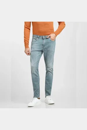 SELECTED Light Blue Mid Rise Leon Slim Fit Jeans