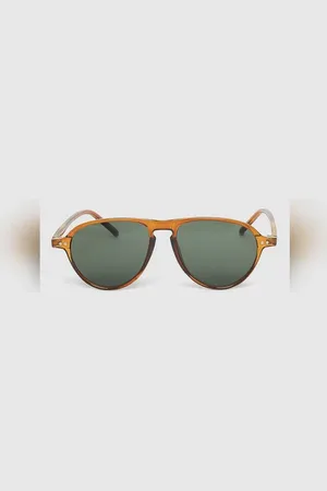 SELECTED Brown Oval Sunglasses