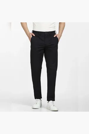 SELECTED Black Mid Rise Organic Cotton Pants