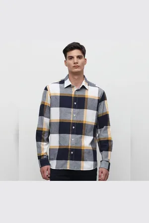 SELECTED Beige Flannel Full Sleeve Shirt