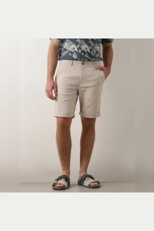 SELECTED Beige Mid Rise Cotton Shorts
