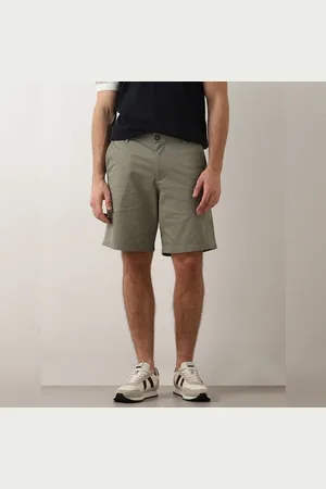 SELECTED Green Mid Rise Cotton Chino Shorts