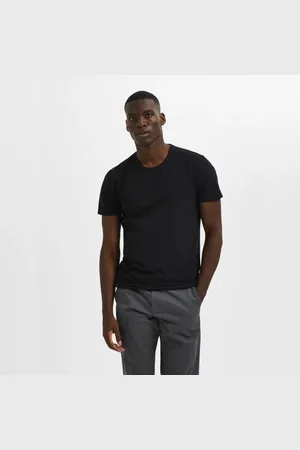 SELECTED Black Organic Cotton T-shirt