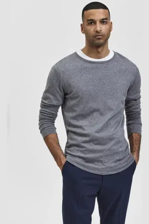 SELECTED Grey Crew Neck Pullover
