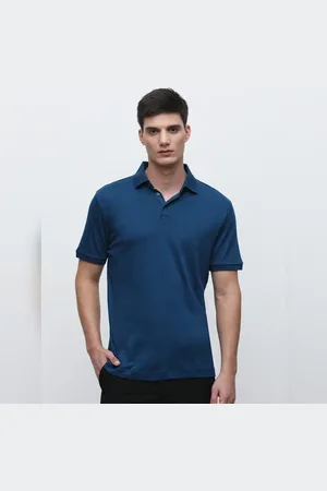SELECTED Dark Blue Polo Neck T-shirt