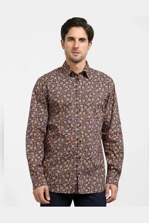 SELECTED Blue Printed Organic Cotton Shirt