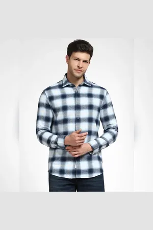 SELECTED Blue & White Check Full Sleeves Shirt