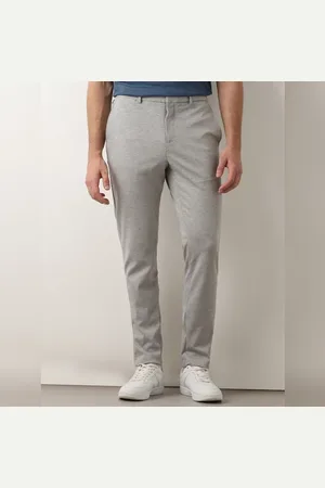 SELECTED Grey Mid Rise Slim Knitted Trousers
