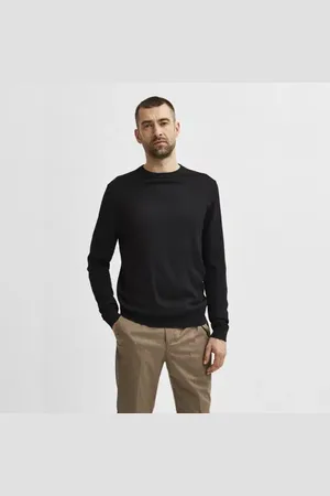 SELECTED Black Regular Fit Pullover