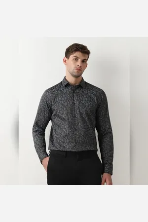 SELECTED Blue Abstract Print Cotton Shirt