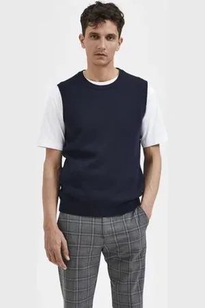 SELECTED Navy Blue Knit Vest