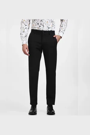 SELECTED Black Mid Rise Slim Fit Formal Pants