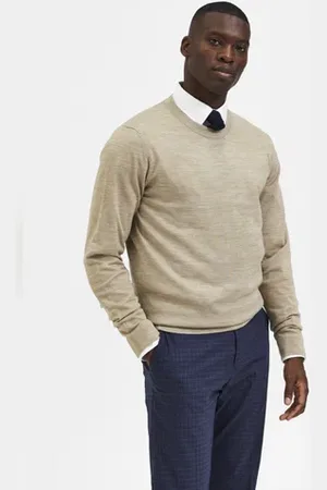 SELECTED Light Brown Crew Neck Pullover