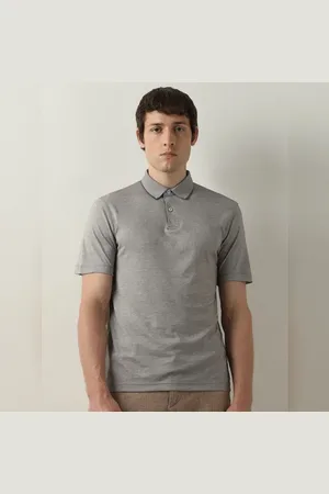 SELECTED Grey Coolmax Polo T-shirt