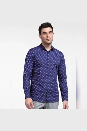 SELECTED Blue Printed Full Sleeves Shirt