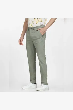 SELECTED Green Mid Rise Slim Fit Pants