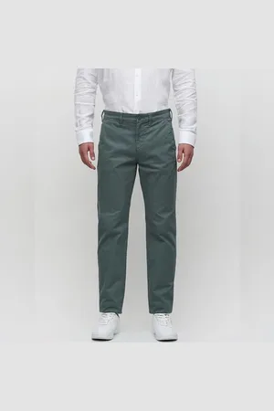 SELECTED Green Mid Rise Slim Fit Pants