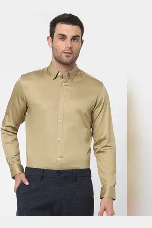 SELECTED Beige Full Sleeves Slim Fit Shirt