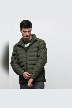 SELECTED Green High Neck Quilted Jacket
