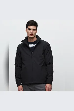 SELECTED Black High Neck Padded Jacket
