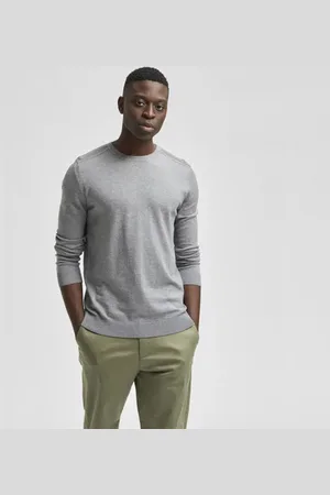 SELECTED Grey Crew Neck Pullover