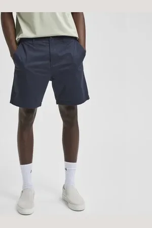 SELECTED Blue Mid Rise Chino Shorts