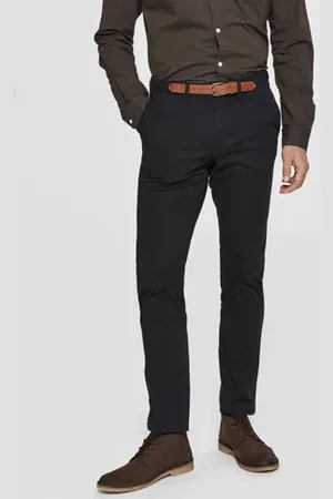 SELECTED Black Chino Pants