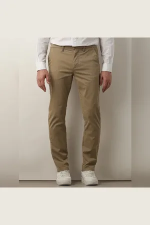 SELECTED Beige Mid Rise Chino Pants