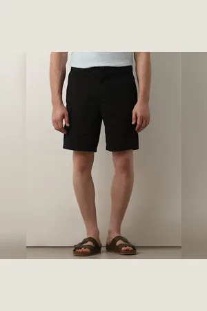 SELECTED Black Mid Rise Cargo Shorts