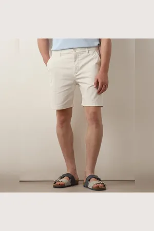 SELECTED Off-White Mid Rise Chino Shorts