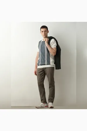 SELECTED Green Mid Rise Slim Fit Chinos