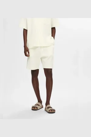 SELECTED Off-White Waffle Textured Co-ord Set Shorts