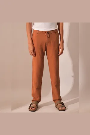 SELECTED Brown Mid Rise Linen Pants