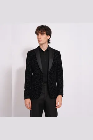 SELECTED BLACK JACQUARD BLAZER