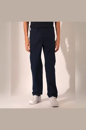 SELECTED Navy Blue Mid Rise Cargo Pants