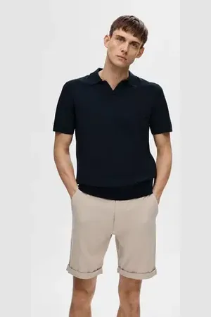 SELECTED Dark Blue Knitted Polo