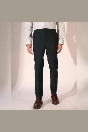 SELECTED Dark Grey Mid Rise Slim Fit Trousers